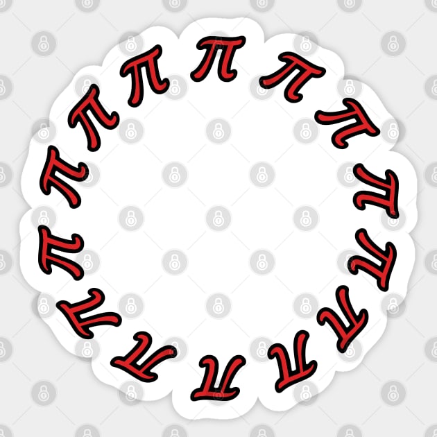 Pi Symbol Ring Sticker by ellenhenryart